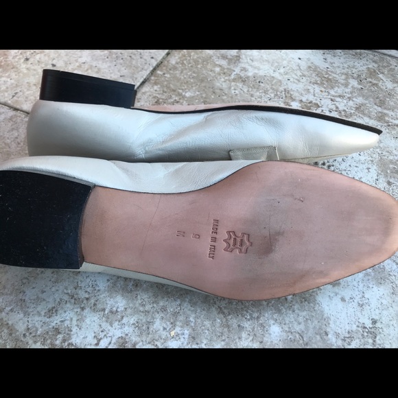 Adolfo Off-white leather loafers made in Italy - Picture 3 of 4